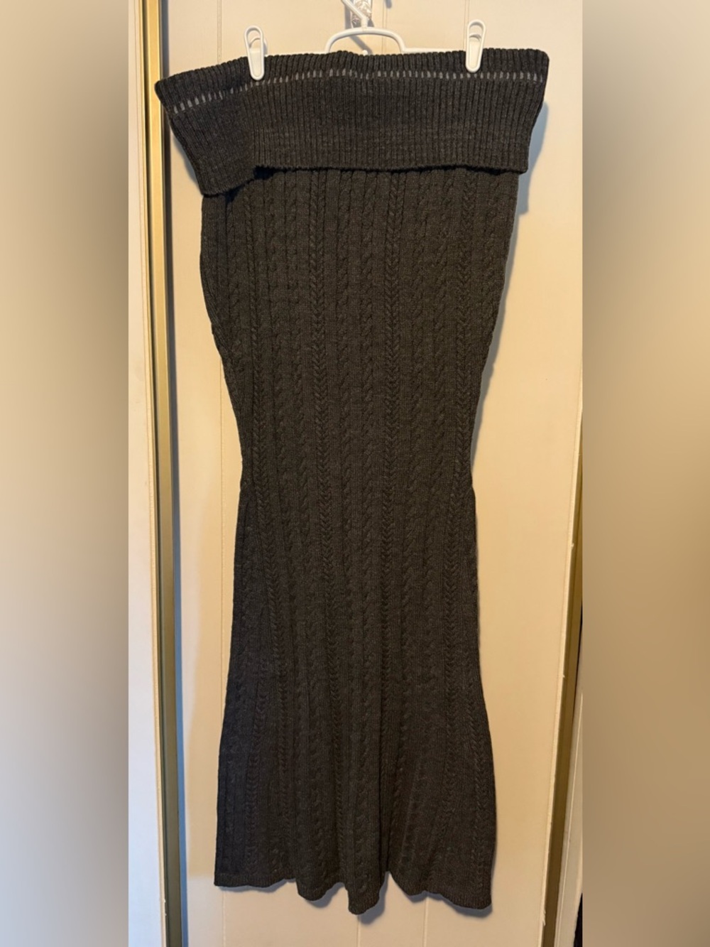 🆕 Dolls Kill DEEP THOUGHTS CABLE KNIT MAXI SKIRT size 1x - Picture 2 of 5